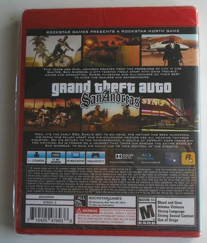 Gta San Andreas Ps3 Lacrado de Fábrica!