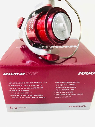 Molinete Maruri Magnum 1000 Pesca Piau Piapara Pequeno