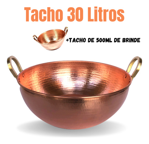 Tacho De Cobre Puro 30 Litros + Brinde