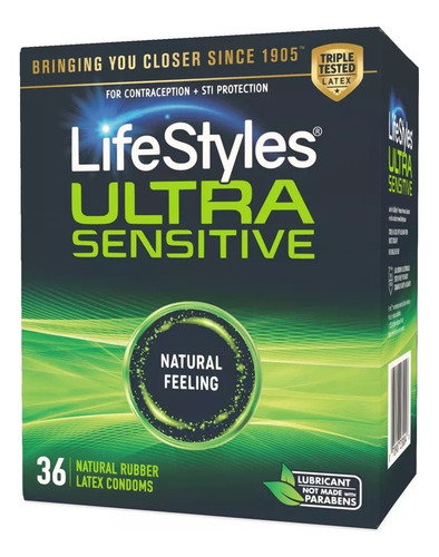 Condones Lifestyles Ultra Sensitive Ultra Sensible 24 Piezas