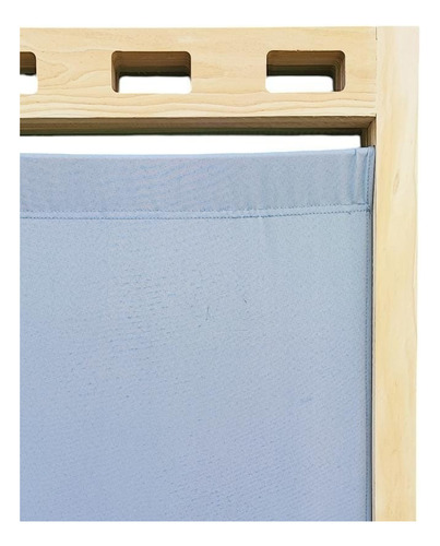 Biombo 2 Hojas Mardam Alto 2 Mts Madera Y Tela Cuadros 2 Metros Plata
