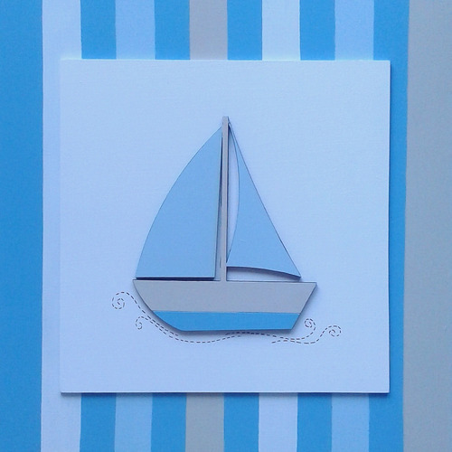 Imagen 7 de 7 de Cuadros Infantiles Fondo A Rayas - Decoración Infantil