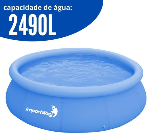 Piscina Borda Inflavel 2490l Wellmix Mais Inflador De