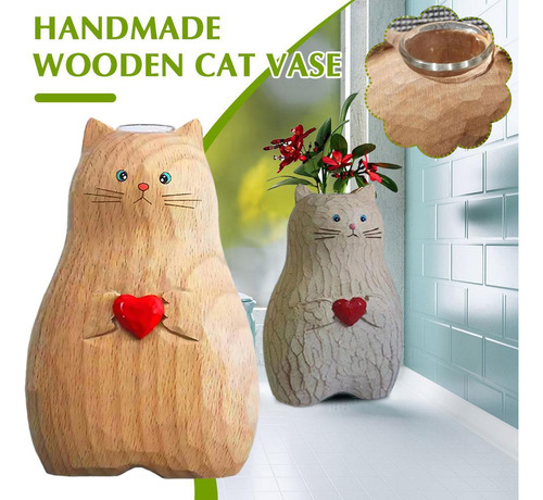 Jarrón De Resina Hecho A Mano Para Gatos, Decoración De Escr
