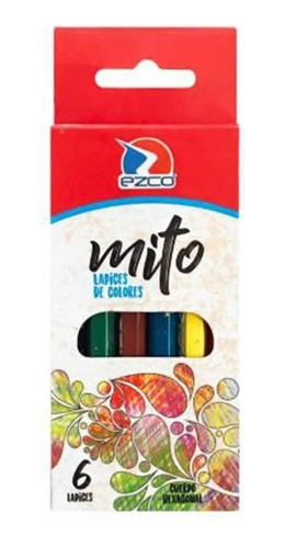 Lapices Colores Ezco Mito Corto Pinturitas X6 48 Cajas