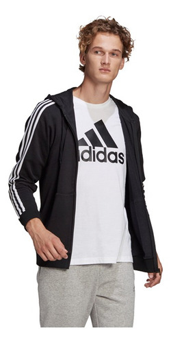 Imagen 2 de 4 de Campera adidas M 3s Ft Fz Hd De Hombre Gk9032 Enjoy