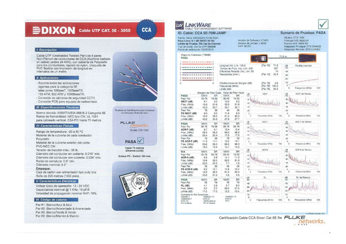 Cable Utp Cat. 5e 3050 Dixon X Metro