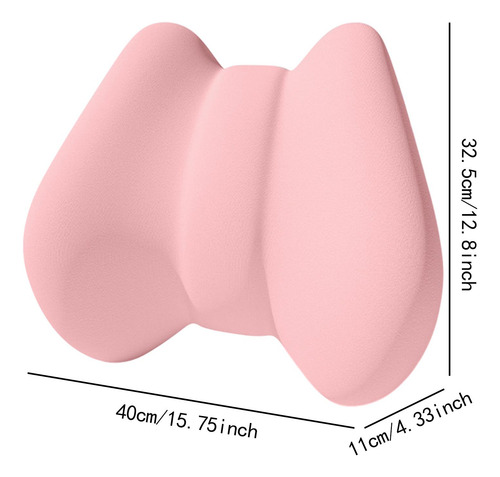 Almohada De Soporte Lumbar De Cojín, Espuma De Memoria Rosa
