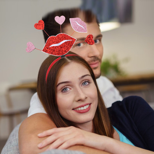 Diadema Con Forma De Corazón Con Purpurina Para El Día De Sa