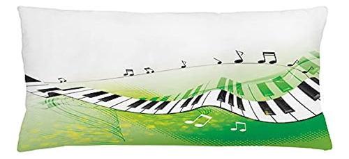 Ambesonne Music Throw Pillow Cushion Cover, Music Piano Keys