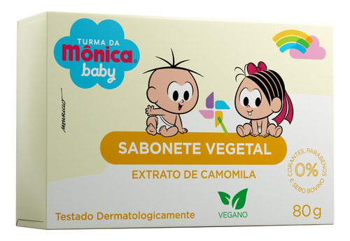 Sabonete Vegetal Extrato De Camomila 80g Turma Da Monica