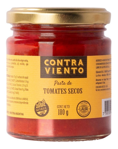 Pasta De Tomate Condimentado Contra Viento X 180 Grs