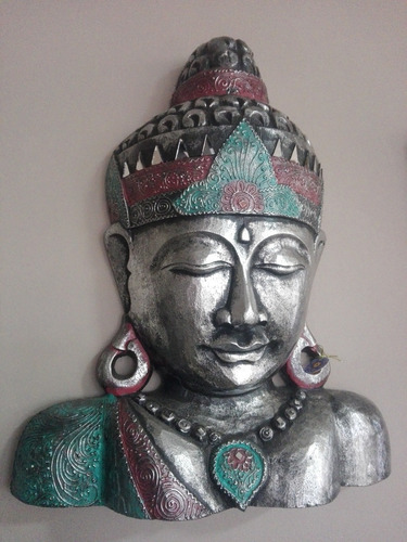 Imagen 2 de 2 de Buda Talla Relieve Indonesia Artesanía 50cm