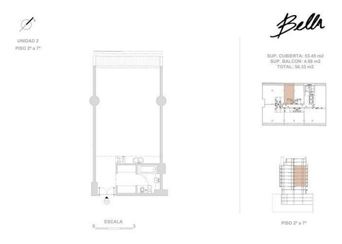 Imagen 9 de 12 de Alquiler Oficina A Estrenar 58mts Tot C/balcon - Torre Bella - Palermo Soho