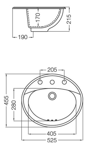 Bacha Ferrum Oval Encastre Lo8f-b Blanca