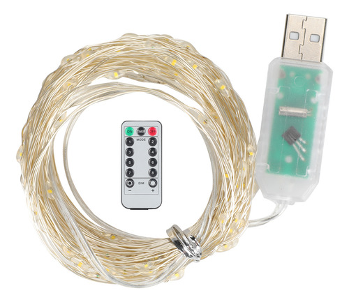 Cadena De Luces De 200 Led De Color Blanco Cálido
