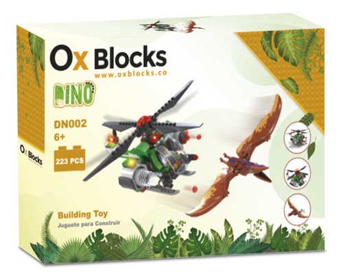 Set De Construcción Dino Aventura 223 Bloques Para Armar 