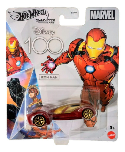 Iron Man Marvel Disney 100 Hot Wheels Character Cars L