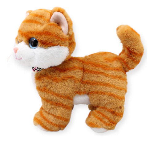 Peluche Gato Mishy Tangerine Con Sonido 24 Cm Color Naranja