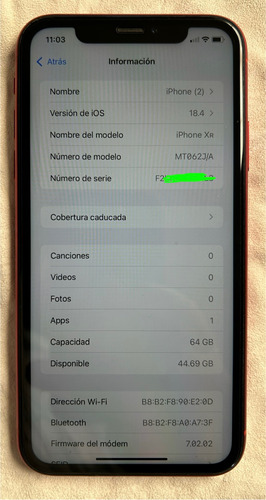 Apple iPhone XR 64 Gb - Rojo (Usado)