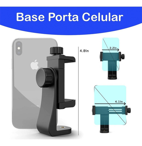 Imagen 3 de 9 de 364 Base Portacelular Para Tripode Celular