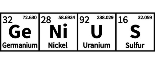 Vinilo Decorativo Genio Ciencia Tabla Periódica