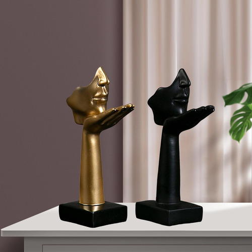 2x Figura Escultura Beijos Estatuetas Mesa De Artesanato