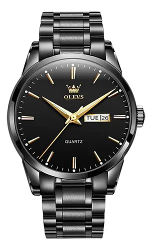 comprar Olevs Relojes Para Hombres Esfera Negra Relojes Casuales Con