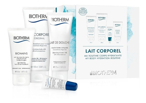 Set Biotherm Crema Corporal+lecheducha+cremademanos+lipbalm