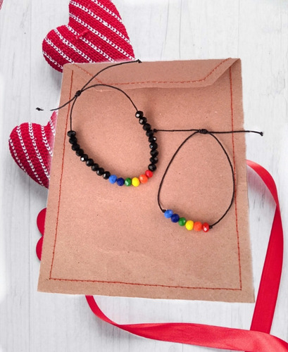 Duo De Pulseras Lgbt Pareja Rainbow