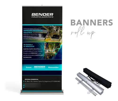 Banner Roll Up 85x200 Cm Incluye Gigantografía Y Diseño