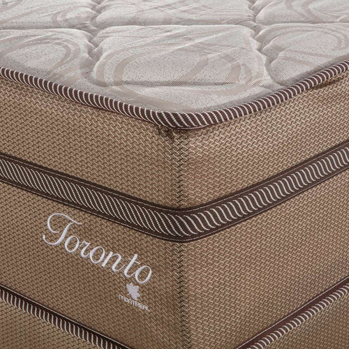 Cama Box Com Colchão Casal Toronto Mola Ensacada 70x138x... Cor Bege