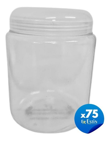 Imagen 1 de 10 de Potes Plasticos 1000 Cc Redondo Pvc X 75 Un.