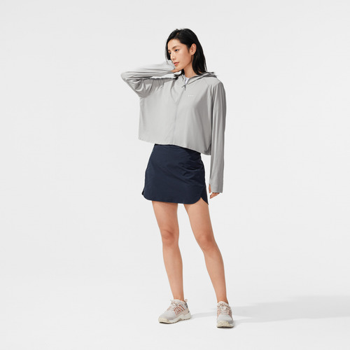 Faldashort De Senderismo Montaña Mh500 Mujer Gris Quechua