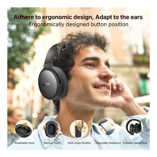 Audífono Earfun Tune Pro Bluetooth 5.4 120h Hi-res Audio Anc