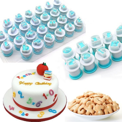 Molde De Galletas Pastel Para Fondant Con Números Del Alfabe