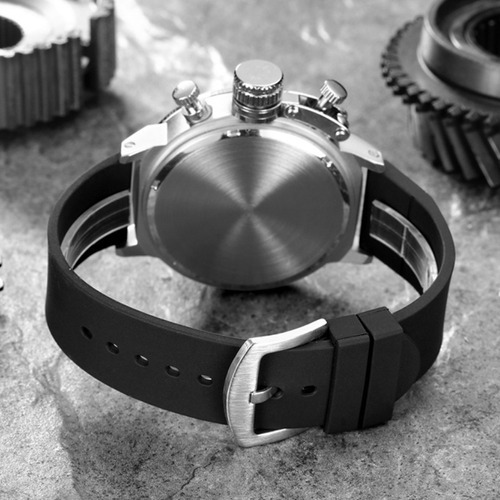 Reloj Mecánico Automático Impermeable Paulareis Para Hombre Color Del Fondo Plata/naranja