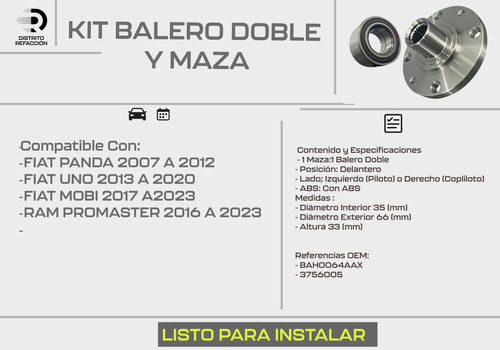 Kit Balero Maza P/ Fiat Uno 2013 2014 2015 2016