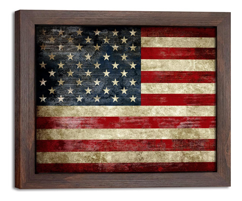 Wieco Art Old Vintage Bandera Americana Arte De La Pared Imp