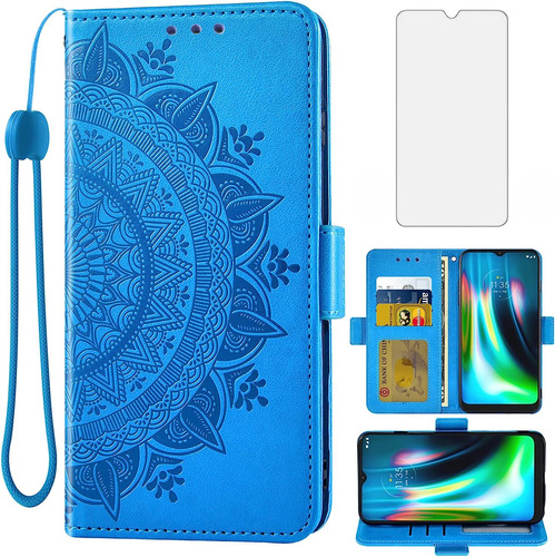 Funda Compatible Con Moto G9 Play/g 9/e7 Plus Azul