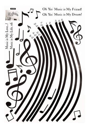Vinilo Sticker Decorativo Nota Musical