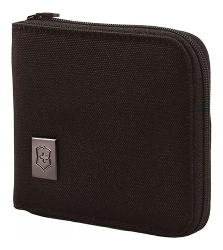 Cartera Victorinox Con Cierre Zipper Negra De Nylon Hombre