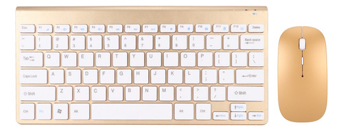 Kit Teclado Y Mouse Inalambrico Fino Silencioso Impermeable