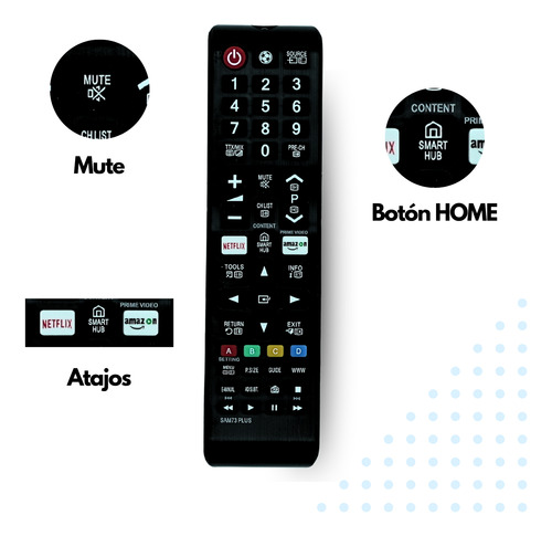 Control Remoto Para Samsung Smart Tv Universal 4k Nuevo