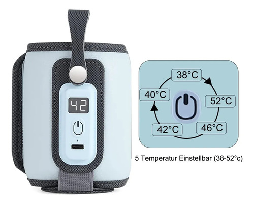 Aquecedor De Mamadeiras Usb Portátil De Temperatura Constant