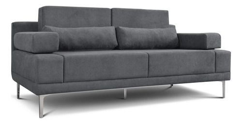 Sillón 2 Cuerpos Verona Tapizado Star Anti Manchas Color Gris