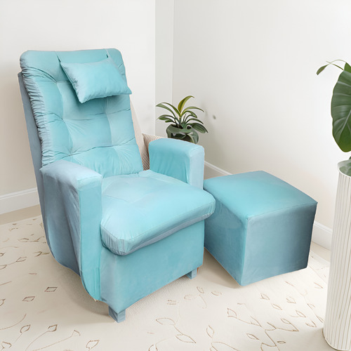 Sillón Siestero Respaldo Alto 1 Cuerpo En Pana Fabrica Agua Liso