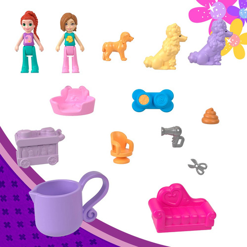 Polly Pocket Bolso Portatil 2 En 1 Y Set De Juego Mattel
