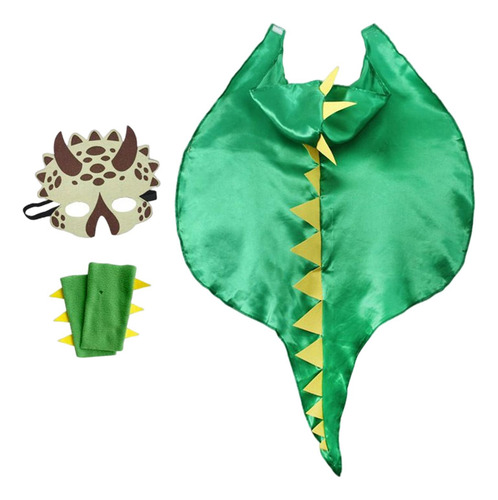 Disfraz De Dinosaurio De 2 Piezas Capa De Halloween Dragon