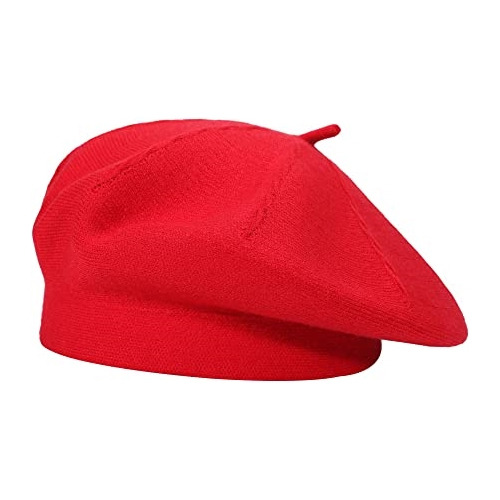 Gorros Sombreros Y Boinas Reversible De Color Rojo